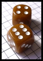 Dice : Dice - 6D Pipped - Brown with Sparkles - FA collection buy Dec 2010